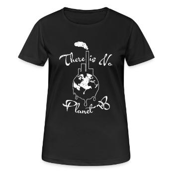 No Planet B - Umweltverschmutzung - Earth Day-Erde - Frauen T-Shirt atmungsaktiv - Schwarz - Vorne - AI Model Female 172 light (172cm)