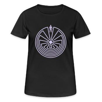MAN IN THE MAZE / Man in the Maze - Women's Breathable T-Shirt - black - Front - AI Model Female 172 light (172cm)