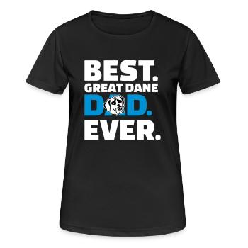 Dogge - Frauen T-Shirt atmungsaktiv - Schwarz - Vorne - AI Model Female 172 light (172cm)