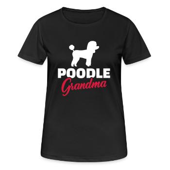 Pudel - Frauen T-Shirt atmungsaktiv - Schwarz - Vorne - AI Model Female 172 light (172cm)