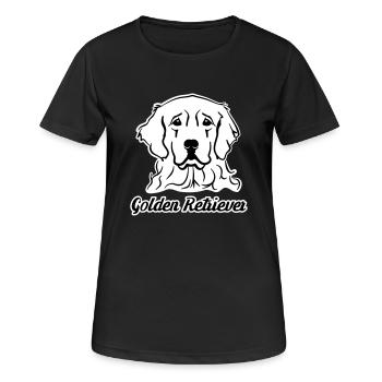 Golden Retriever - T-shirt respirant Femme - noir - Devant - AI Model Female 172 light (172cm)