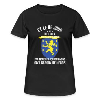 8e jour franche comte - T-shirt respirant Femme - noir - Devant - AI Model Female 172 light (172cm)