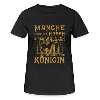 wallach - Frauen T-Shirt atmungsaktiv - Schwarz - Vorne - AI Model Female 172 light (172cm)