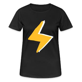 Blitz mit Superkräften - Kostüm - Frauen T-Shirt atmungsaktiv - Schwarz - Vorne - AI Model Female 172 light (172cm)