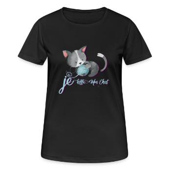 FRIEND CHAT - Women's Breathable T-Shirt - black - Front - AI Model Female 172 light (172cm)