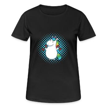 Unicorn sports dick - Women's Breathable T-Shirt - black - Front - AI Model Female 172 light (172cm)