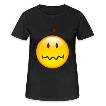 Smiley Question mark - T-shirt respirant Femme - noir - Devant - AI Model Female 172 light (172cm)