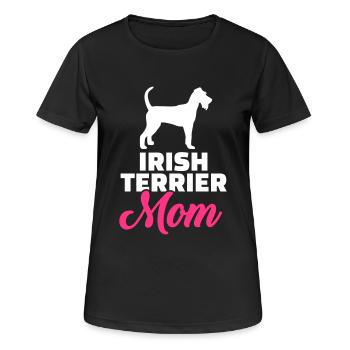 Irish Terrier - Frauen T-Shirt atmungsaktiv - Schwarz - Vorne - AI Model Female 172 light (172cm)