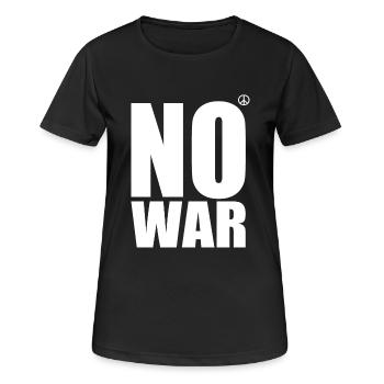 No war - Women's Breathable T-Shirt - black - Front - AI Model Female 172 light (172cm)