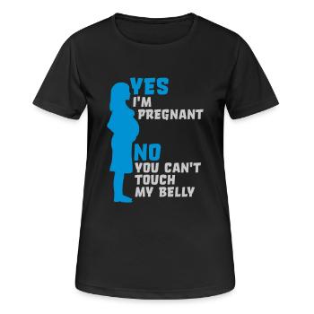 ne peut pas toucher mon - T-shirt respirant Femme - noir - Devant - AI Model Female 172 light (172cm)