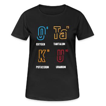 Tableau périodique - T-shirt respirant Femme - noir - Devant - AI Model Female 172 light (172cm)