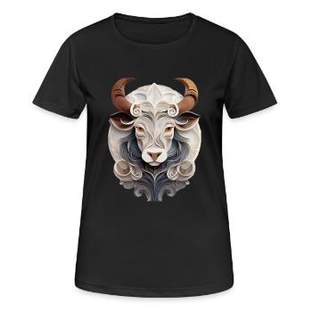 Sternzeichen Stier - Frauen T-Shirt atmungsaktiv - Schwarz - Vorne - AI Model Female 172 light (172cm)