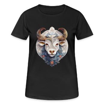 Sternzeichen Stier - Frauen T-Shirt atmungsaktiv - Schwarz - Vorne - AI Model Female 172 light (172cm)