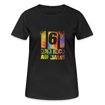 161 NO DESIRE FOR NAZ - Women's Breathable T-Shirt - black - Front - AI Model Female 172 light (172cm)