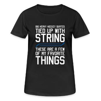 Hockey Skates Favorite Things - Women's Breathable T-Shirt - black - Front - AI Model Female 172 light (172cm)