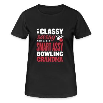Classy Sassy Grandma Bowling - Women's Breathable T-Shirt - black - Front - AI Model Female 172 light (172cm)