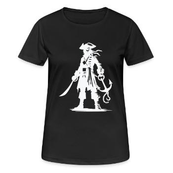 pirate - T-shirt respirant Femme - noir - Devant - AI Model Female 172 light (172cm)