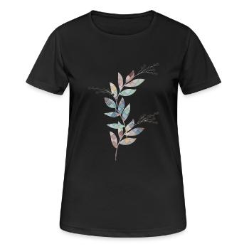 Kollorische Pflanze - Frauen T-Shirt atmungsaktiv - Schwarz - Vorne - AI Model Female 172 light (172cm)