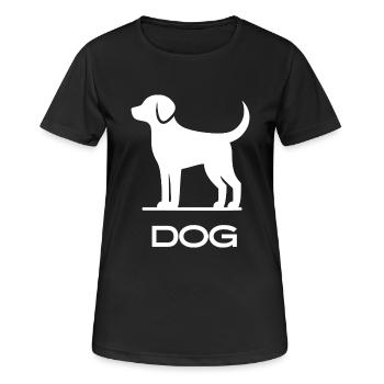Minimalist Dog Silhouette Pet Lover Design - Women's Breathable T-Shirt - black - Front - AI Model Female 172 light (172cm)