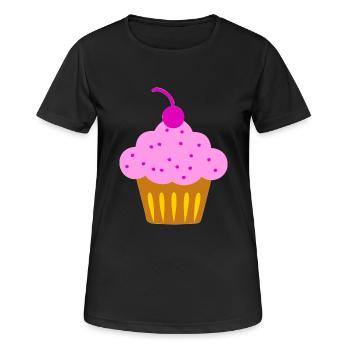 Cupcake - Frauen T-Shirt atmungsaktiv - Schwarz - Vorne - AI Model Female 172 light (172cm)