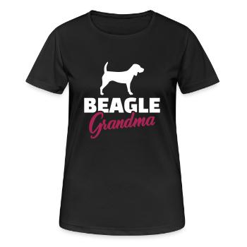Beagle - Frauen T-Shirt atmungsaktiv - Schwarz - Vorne - AI Model Female 172 light (172cm)