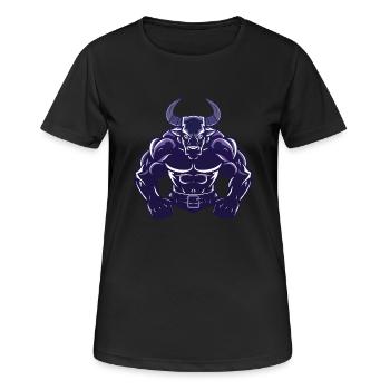 Bull Muscles Bodybuilding Taurus - Women's Breathable T-Shirt - black - Front - AI Model Female 172 light (172cm)