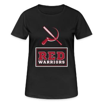 Red Warriors Logo2 - T-shirt respirant Femme - noir - Devant - AI Model Female 172 light (172cm)