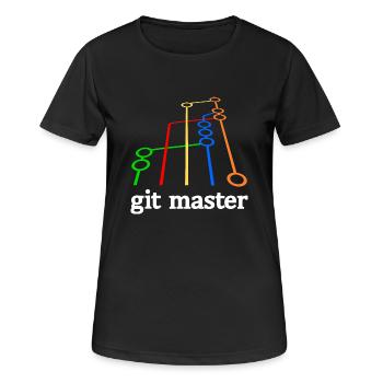 git master vWhite - T-shirt respirant Femme - noir - Devant - AI Model Female 172 light (172cm)