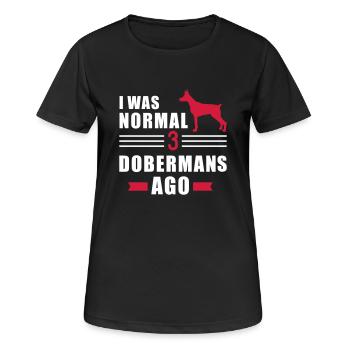 Dobermann - Frauen T-Shirt atmungsaktiv - Schwarz - Vorne - AI Model Female 172 light (172cm)
