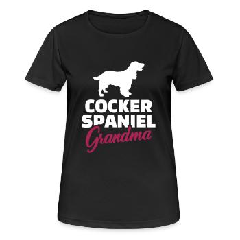 Cocker Spaniel - T-shirt respirant Femme - noir - Devant - AI Model Female 172 light (172cm)