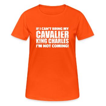 Cavalier King Charles - Frauen T-Shirt atmungsaktiv - Neonorange - Vorne - AI Model Female 172 dark (172cm)