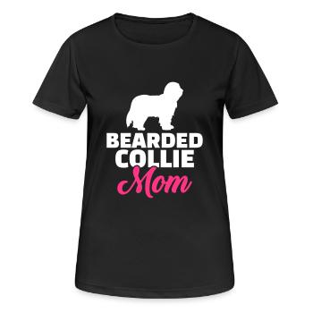 Bearded Collie - T-shirt respirant Femme - noir - Devant - AI Model Female 172 light (172cm)