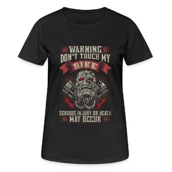 Don't touch my bike - EN - Women's Breathable T-Shirt - black - Front - AI Model Female 172 light (172cm)