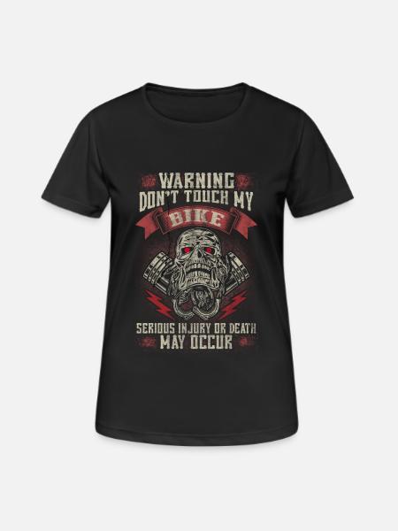 Don't touch my bike - EN - Women's Breathable T-Shirt - black