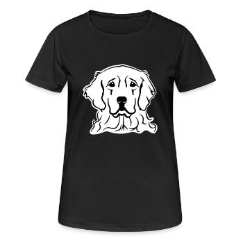 Golden Retriever - Women's Breathable T-Shirt - black - Front - AI Model Female 172 light (172cm)