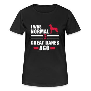 Dogge - Frauen T-Shirt atmungsaktiv - Schwarz - Vorne - AI Model Female 172 light (172cm)