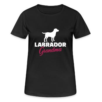 Labrador - Frauen T-Shirt atmungsaktiv - Schwarz - Vorne - AI Model Female 172 light (172cm)