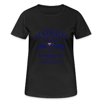 Australian Outback - Aboriginal Country - Frauen T-Shirt atmungsaktiv - Schwarz - Vorne - AI Model Female 172 light (172cm)