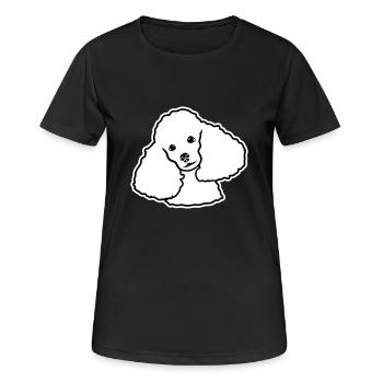Caniche - T-shirt respirant Femme - noir - Devant - AI Model Female 172 light (172cm)