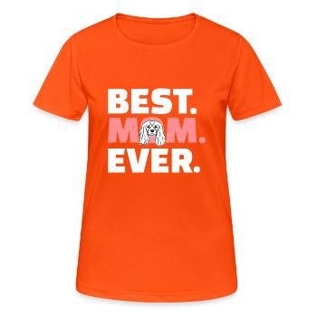 Cavalier King Charles - Frauen T-Shirt atmungsaktiv - Neonorange - Vorne - AI Model Female 172 dark (172cm)