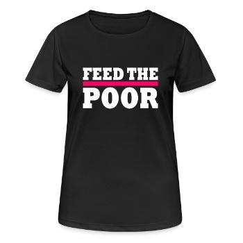 Feed the poor - Women's Breathable T-Shirt - black - Front - AI Model Female 172 light (172cm)