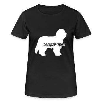 Bearded Collie - T-shirt respirant Femme - noir - Devant - AI Model Female 172 light (172cm)