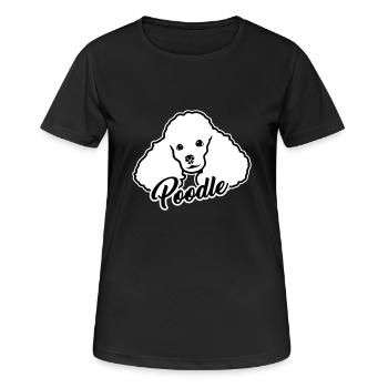 Caniche - T-shirt respirant Femme - noir - Devant - AI Model Female 172 light (172cm)