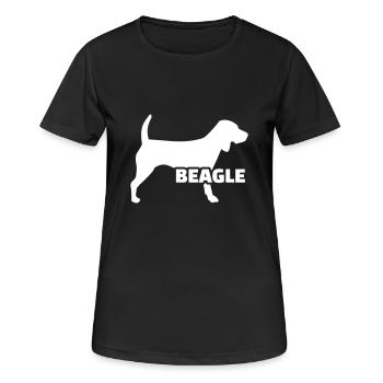 Beagle - Frauen T-Shirt atmungsaktiv - Schwarz - Vorne - AI Model Female 172 light (172cm)