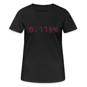 LED Calculator Hello | 0.7734 - Women's Breathable T-Shirt - black - Front - AI Model Female 172 light (172cm)
