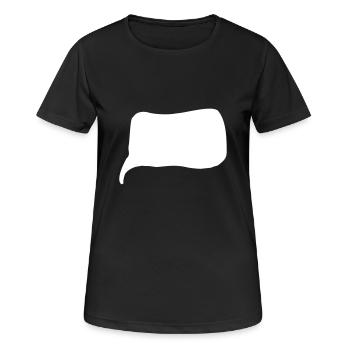speech bubble - Women's Breathable T-Shirt - black - Front - AI Model Female 172 light (172cm)