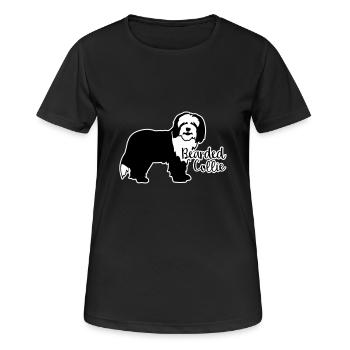 Bearded Collie - T-shirt respirant Femme - noir - Devant - AI Model Female 172 light (172cm)