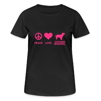 Cocker Spaniel - Women's Breathable T-Shirt - black - Front - AI Model Female 172 light (172cm)
