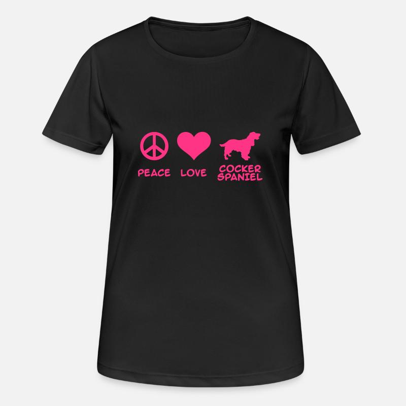 Cocker Spaniel - T-shirt respirant Femme - noir