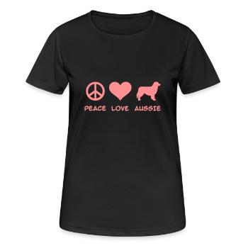Australian shepherd - T-shirt respirant Femme - noir - Devant - AI Model Female 172 light (172cm)
